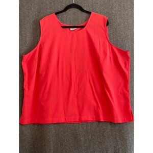 VTG Fashion Bug Top Red Orange Sleeveless Cami Women No Tag M